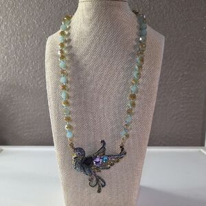 Multicolor Crystal And Faceted Glass Beaded Neclace Beaded Necklace NWT